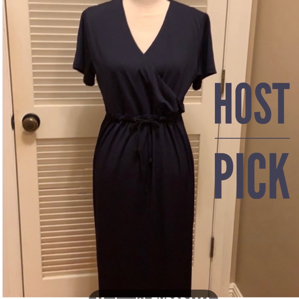 Measeor Sheath Dress in Navy, Size Large